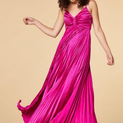 Apparel VERSONA  | A Rare Pleat Dress Raspberry_Rose