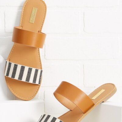 Shoes VERSONA  | Cross The Line Sandals Black_White_Pattern