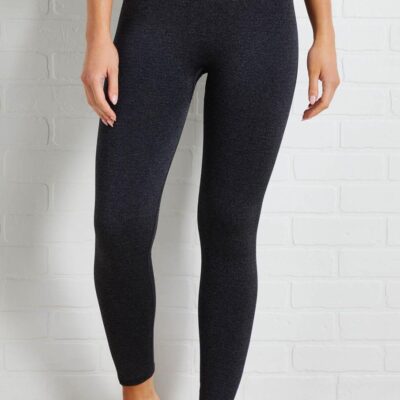 Apparel VERSONA  | Keeping The Fleece Lined Leggings Charcoal_Gray