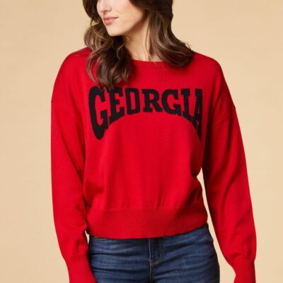 Apparel VERSONA  | Georgia Game Day Sweater Ideal_Black