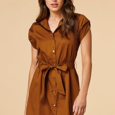 Apparel VERSONA  | A Little Rusty Shirt Dress Brown