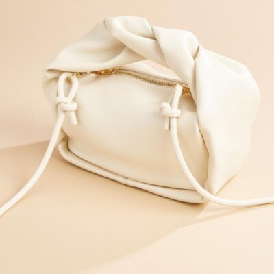 Accessories VERSONA  | Twisted Handle Crossbody Pristine_Ivory