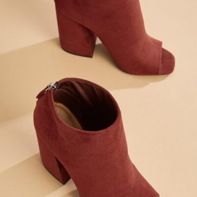 Shoes VERSONA  | Faux Suede Shooties Rooibos_Tea