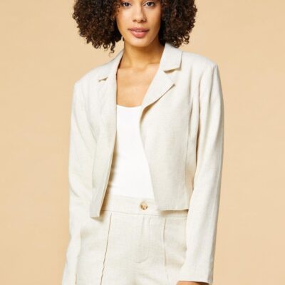 Apparel VERSONA  | Living In Linen Blazer Beige