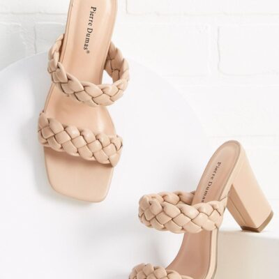 Shoes VERSONA  | Braided Band Heels Nude