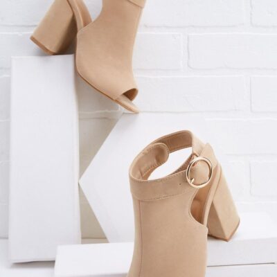 Shoes VERSONA  | Taupe Slingback Shooties Light_Taupe