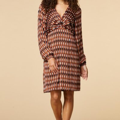 Apparel VERSONA  | Twist And Shout Dress Brownbeige_Multi