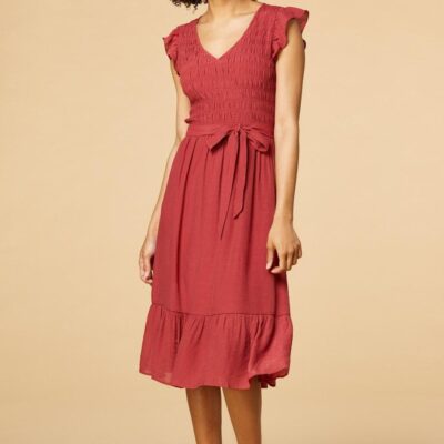 Apparel VERSONA  | Seeing Midi Dress Red