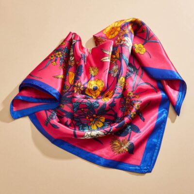 Accessories VERSONA  | Flora And Fauna Neckerchief Salmon_Rose