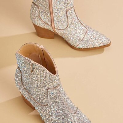 Shoes VERSONA  | Bling Me Back Booties Clear_Color