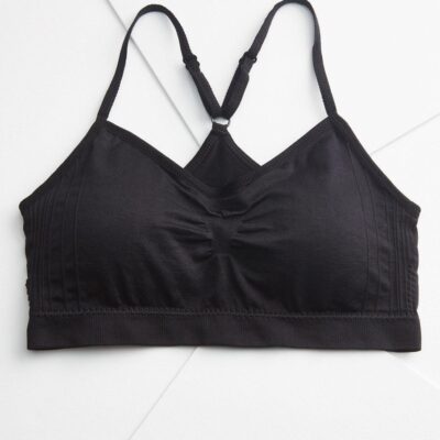 Apparel VERSONA  | Comfy Racerback Bra Ideal_Black