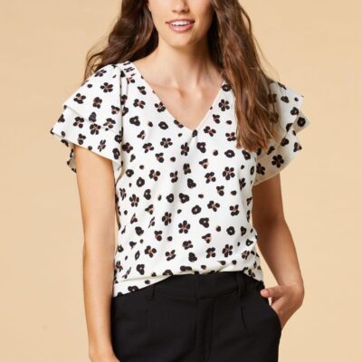 Apparel VERSONA  | On The Dot Top Black_White_Pattern