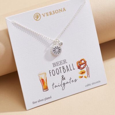 Accessories VERSONA  | Fine Plated Bottle Cap Necklace Silver