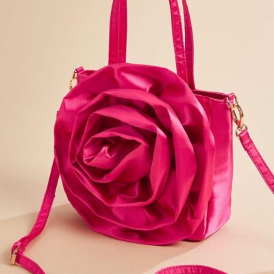 Accessories VERSONA  | Rose Bloom Crossbody Bright_Pink