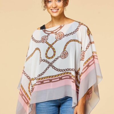 Accessories VERSONA  | Link Up Poncho Rose_Tan