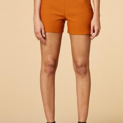 Apparel VERSONA  | Solid Measure Shorts Leather_Brown