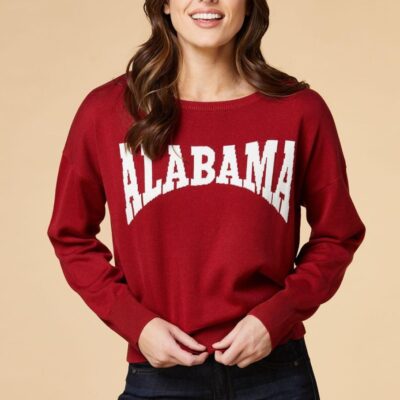 Apparel VERSONA  | Alabama Game Day Sweater Sun_Dried_Tomato