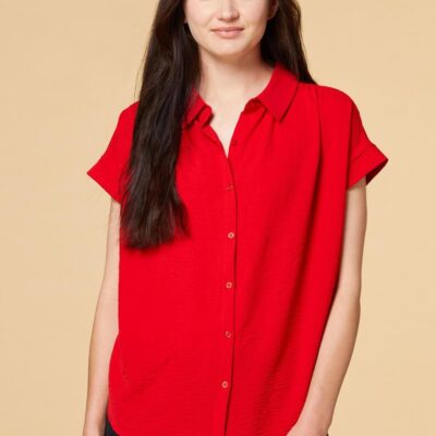 Apparel VERSONA  | Red Flag Top Crimson