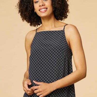 Apparel VERSONA  | Safety Net Tank Black_White_Pattern