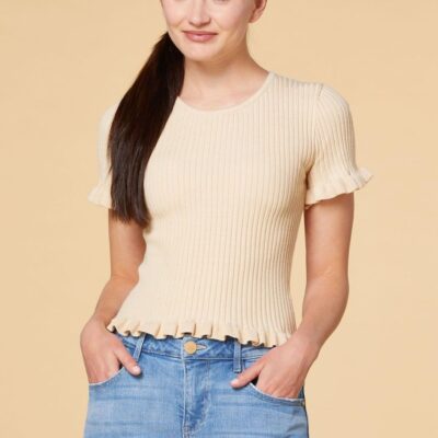 Apparel VERSONA  | Write Me A Love Sweater Top Light_Taupe