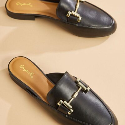 Shoes VERSONA  | Love A Loafer Mules New_Black