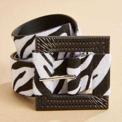 Accessories VERSONA  | Gone Wild Belt Black_White_Pattern