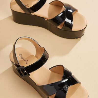 Shoes VERSONA  | Strap In Sandals New_Black