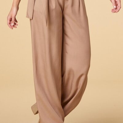 Apparel VERSONA  | Taupe Of The Line Trousers Ginger_Snap