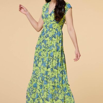 Apparel VERSONA  | Read Between The Vines Dress Green_Multi