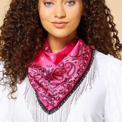 Accessories VERSONA  | Disco Cowgirl Bandana Beetroot_Pink