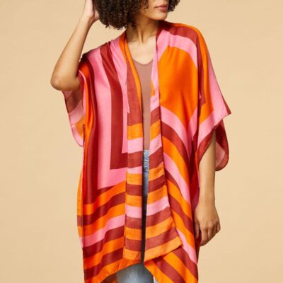 Accessories VERSONA  | Peach Picking Kimono Orange