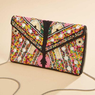 Accessories VERSONA  | Bead Mirror Clutch Multi