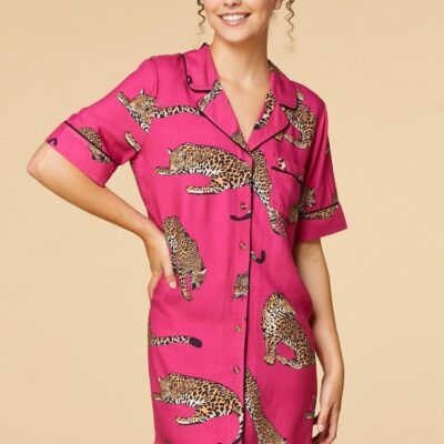 Apparel VERSONA  | Cat Nap Sleep Shirt Redpink_Multi