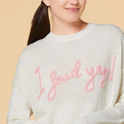 Apparel VERSONA  | I Said Yes Sweater Pink