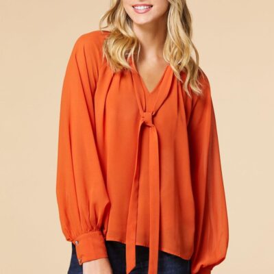 Apparel VERSONA  | Prep School Top Orange