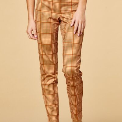 Apparel VERSONA  | Stay Plaid Pants Coffee_Bean