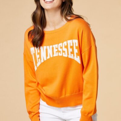 Apparel VERSONA  | Tennessee Game Day Sweater Orange_Pepper