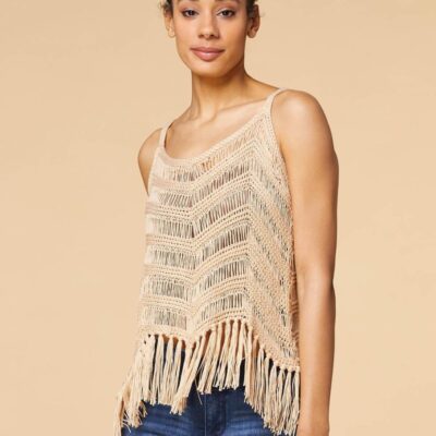 Apparel VERSONA  | On The Fringe Tank Dune