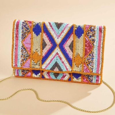 Accessories VERSONA  | Bead Sequin Clutch Multi