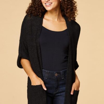 Apparel VERSONA  | Holey Ground Cardigan Ideal_Black