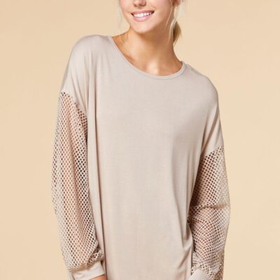 Apparel VERSONA  | Hot Mesh Tunic Cobblestone