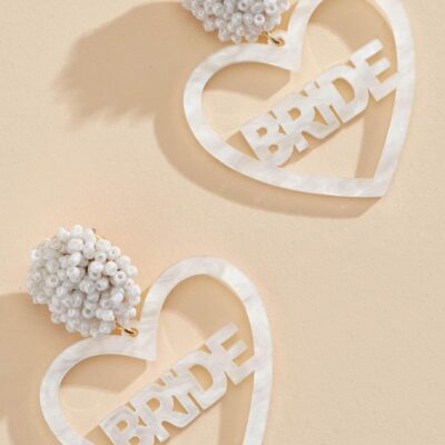 Accessories VERSONA  | A Lovely Bride Earrings White