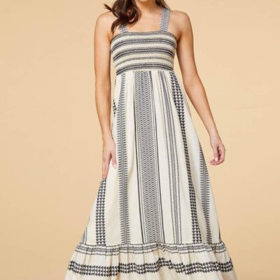 Apparel VERSONA  | Santorini Sunset Dress Brownbeige_Multi