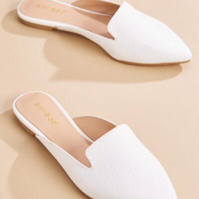 Shoes VERSONA  | Raffia Mules Bright_White